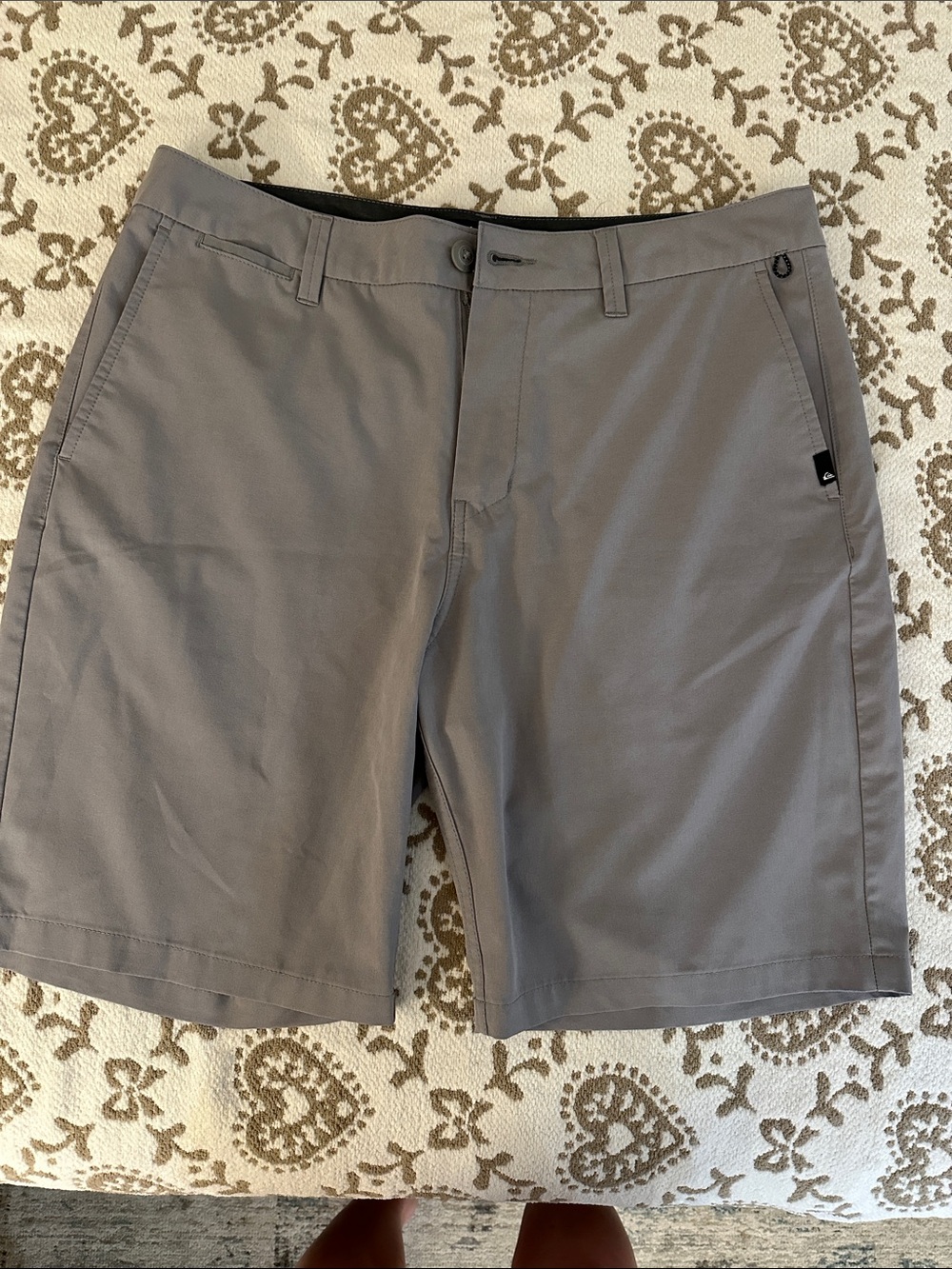 Quiksilver Men's Gray Flat-Front Shorts